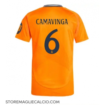 Real Madrid Eduardo Camavinga #6 Maglia Gara Trasferta Repliche 2024-25